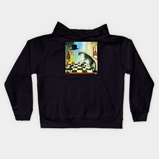 cat chess Kids Hoodie